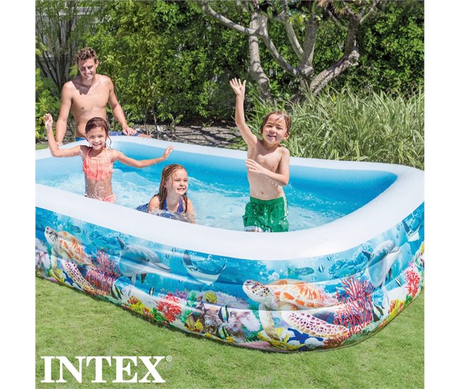 Piscina hinchable INTEX tropical 305x183x56 cm - 1020 litros Multicolor