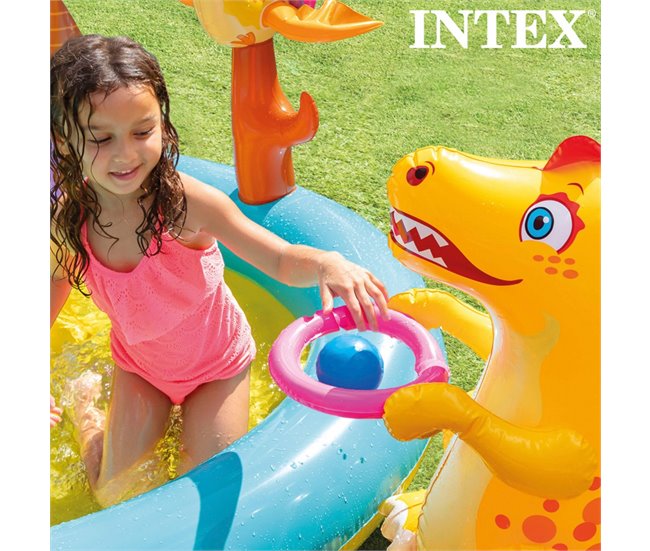 Centro juegos hinchable INTEX dinosaurio 302x229x112 cm - 280 l Multicolor