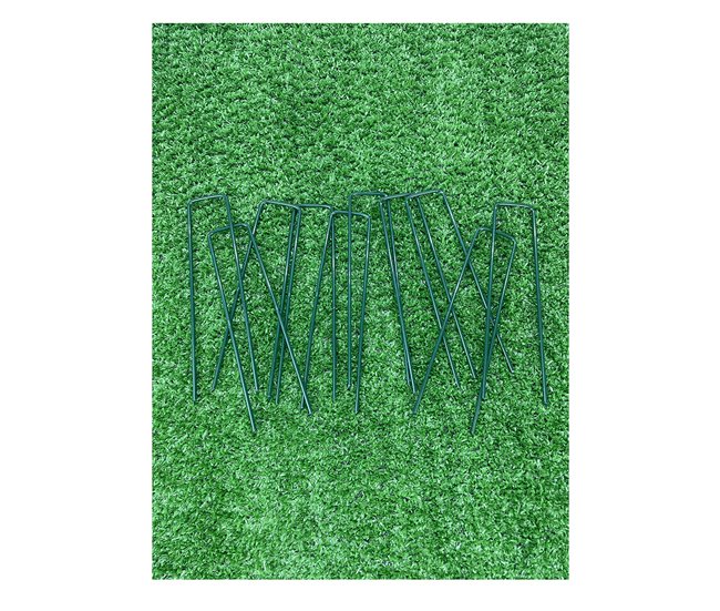 Acomoda Textil – Grapas Metálicas Galvanizadas para Jardín. Verde