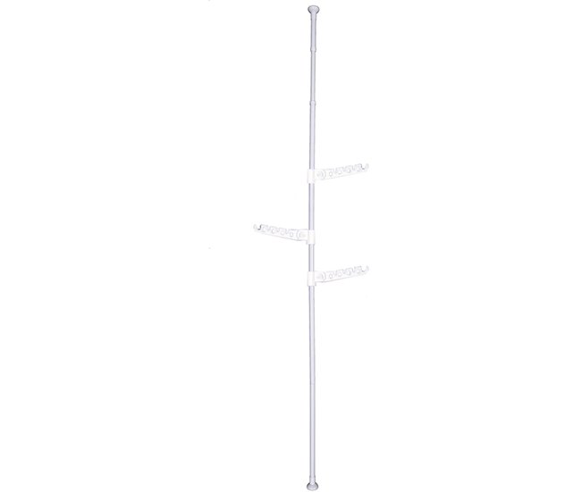 Tendedero perchero portátil vertical tubo extensible Klack® Blanco
