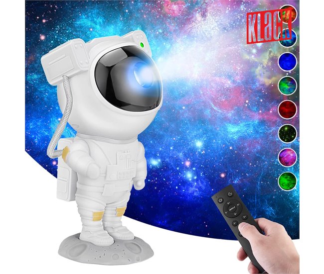 Proyector de luz de astronauta de cielo nocturno Klack® Blanco