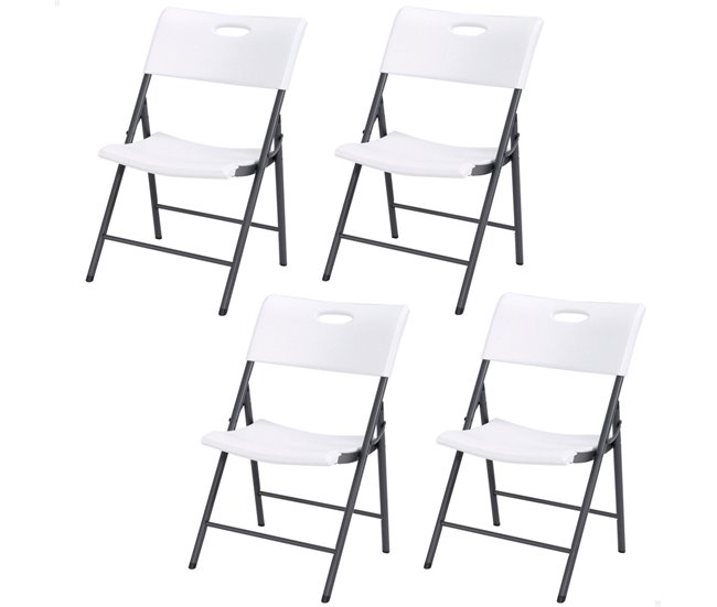 Pack 4 sillas plegables blancas Lifetime Blanco
