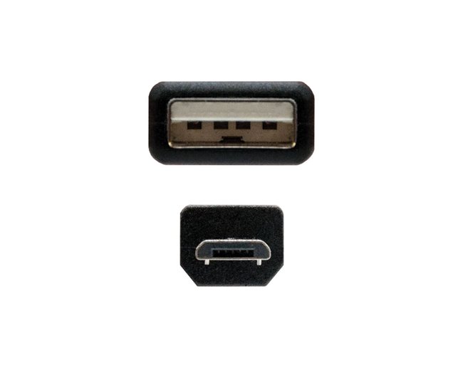 Cable USB a micro USB 10.01.0503 Negro