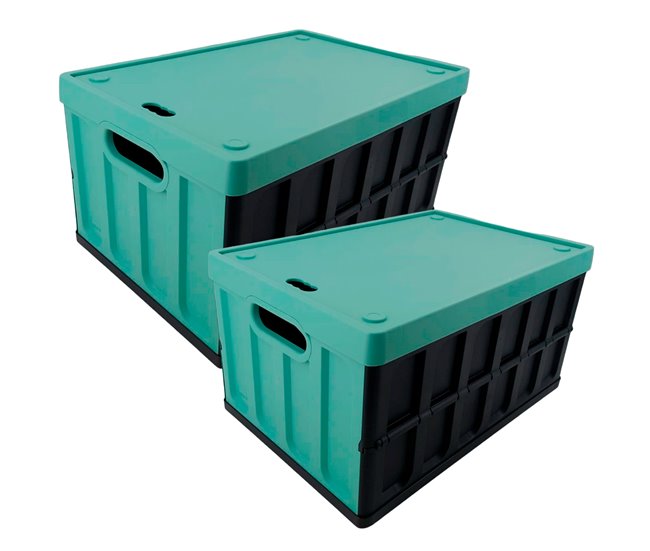 Set de 2 cajas multiusos Verde