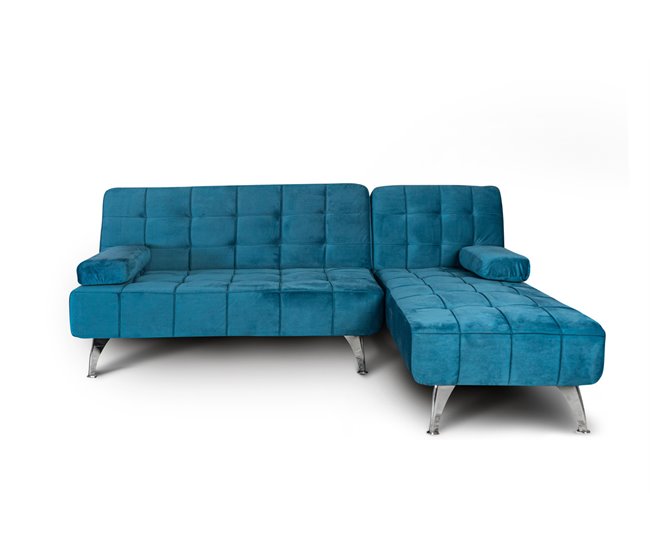 Sofá chaise longue AROA-XS Azul