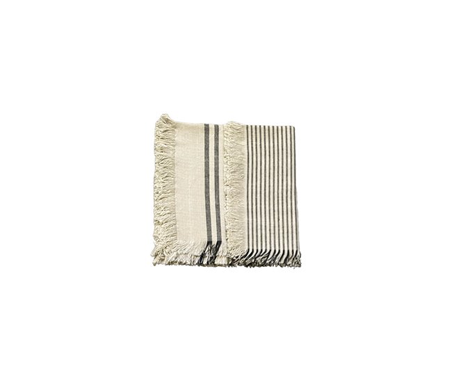 Pack 4 servilletas de algodón modelo Kila Beige