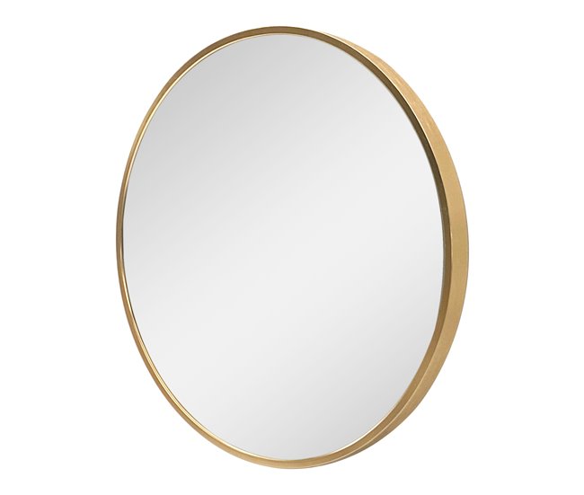 Espejo de pared para el baño Modugno redondo [en.casa] 60x2 Dorado
