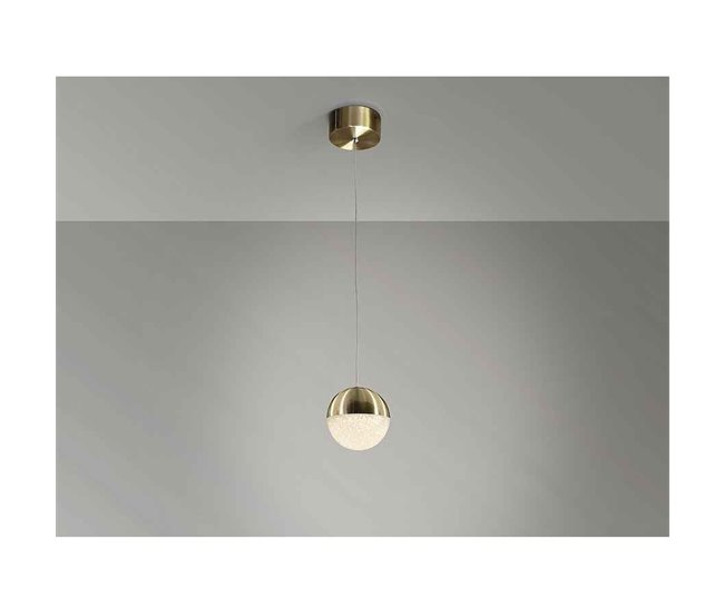 Lámpara De Techo Metal Serie Sphere 1 luz LED Gris