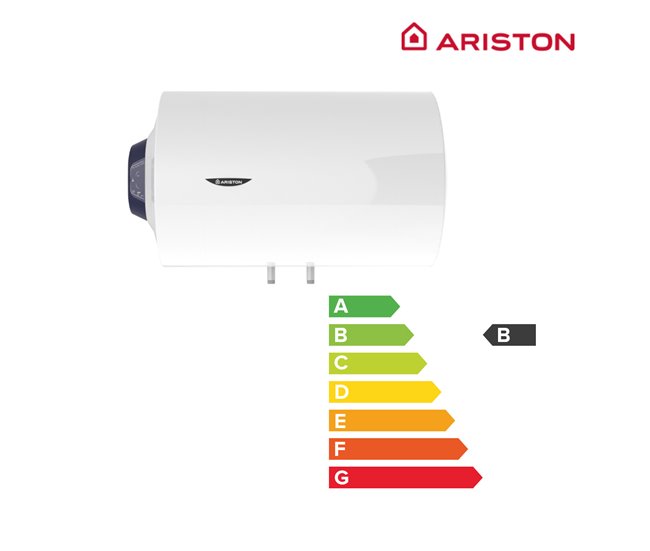 Termo eléctrico, Ariston, Blu1 Eco 100 litros, Horizontal, Clase Energetica B Blanco Lacado