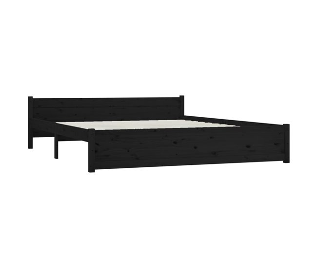 Estructura de cama 160x200 Negro