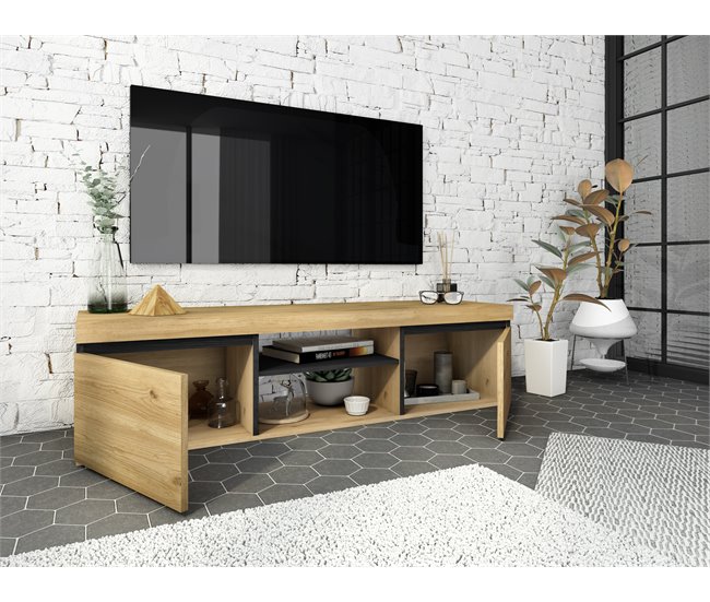 Mueble Modular TV para Salón - 41 x 140 x 40 cm - 32/40/50/55/60" Roble