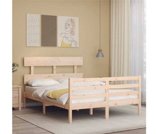 Estructura de cama 120x190 Natural