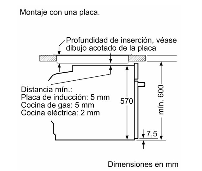 Conjunto de Placa Vitrocerámica + Horno multifución Inox