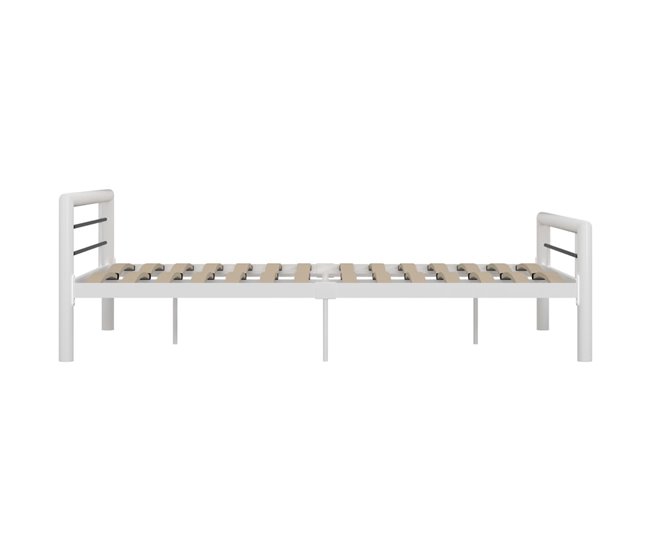 Estructura de cama de metal 120x200 Blanco