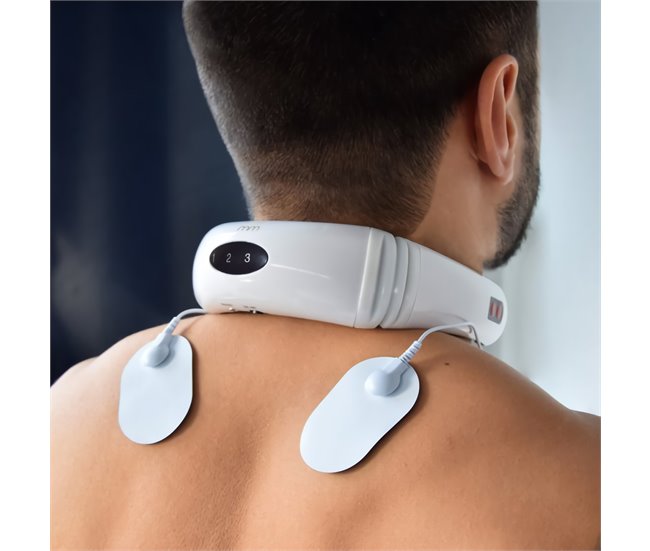 Masajeador de cuello con electrodos Blanco