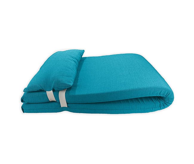 Acomoda Textil - Colchón Tumbona con Cojín Azul
