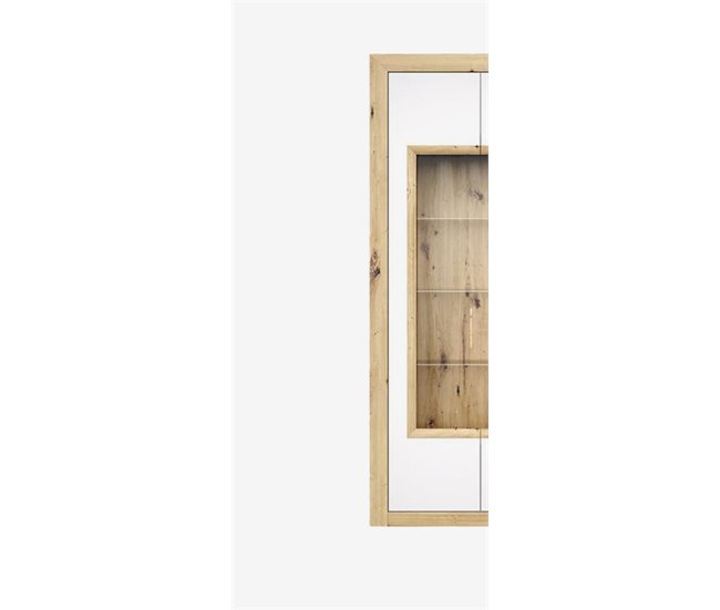 Vitrina 2 puertas DIMARO madera/ blanco Blanco/ Madera