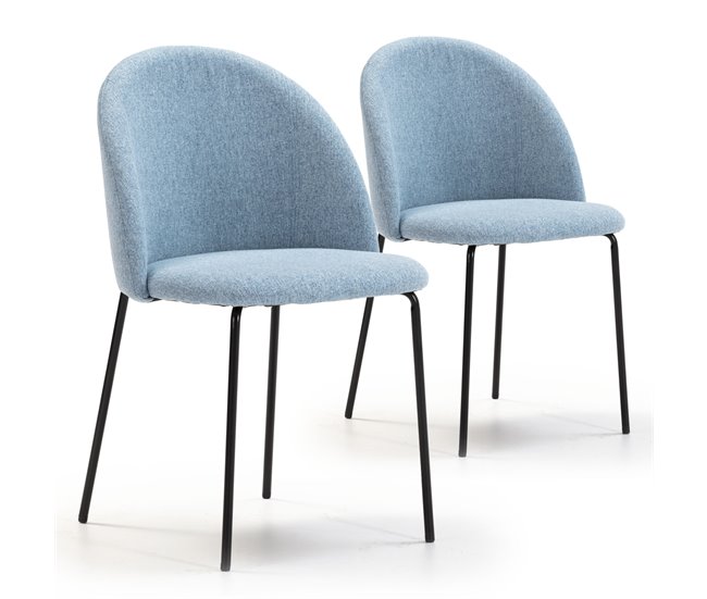 Set de 2 sillas Comedor Kenia Azul