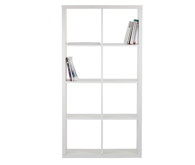 Librería We Home con 8 compartimentos en madera Blanco