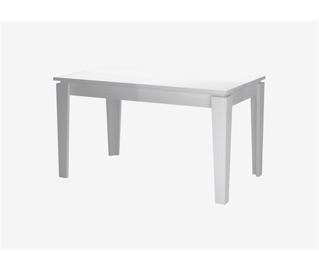 Mesa de comedor extensible ALINA blanco 140 cm Blanco