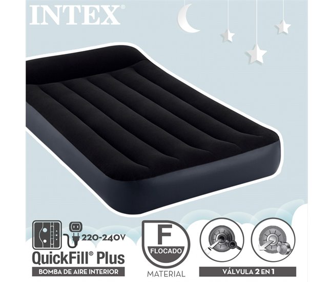 Cama de aire INTEX Dura-Beam Standard Pillow Rest Classic Negro