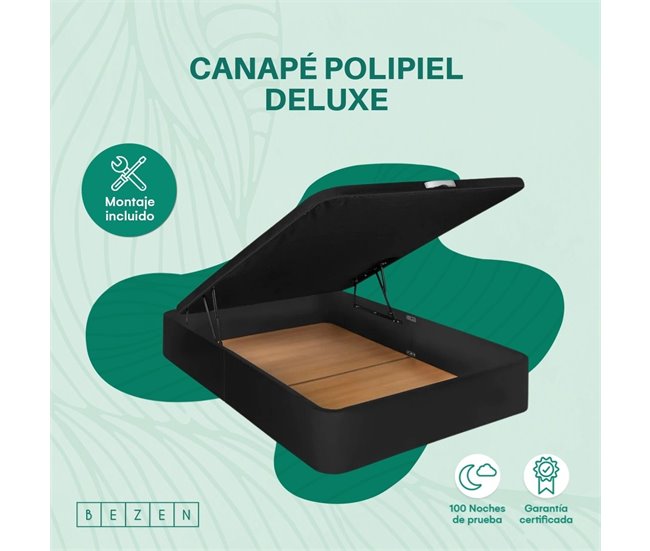 Canapé Polipiel Deluxe 90x190 Negro