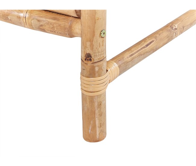 Beliani Conjunto longue Madera de bambú RICCIONE Marron