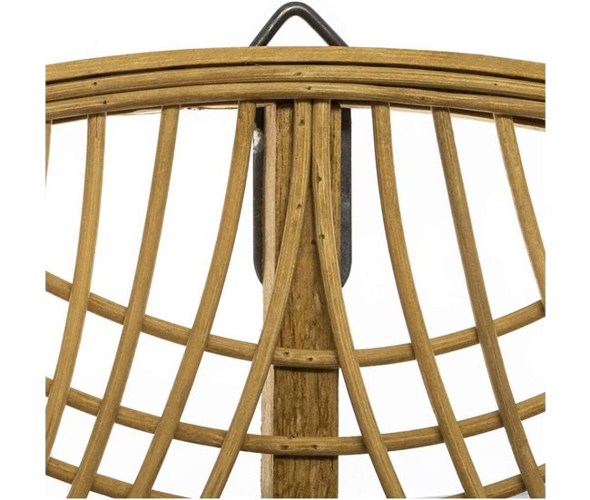 Espejo De Bambú Ina Con Estilo Único 70x70 Beige