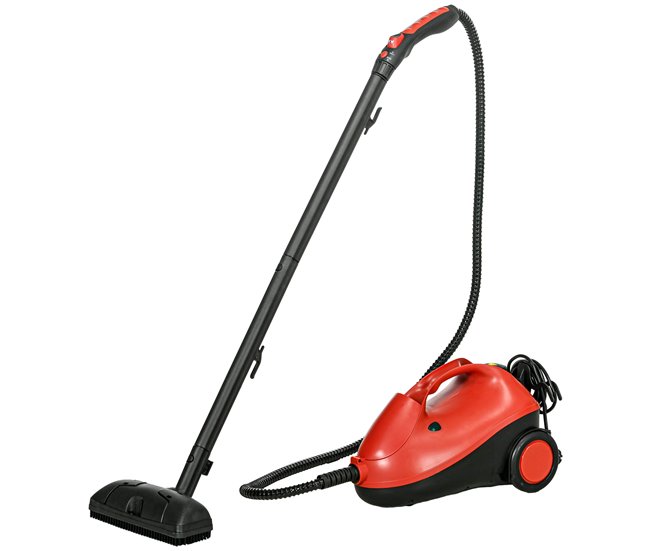 Limpiador a Vapor ABS HOMCOM, ferretería - lavandería y limpieza Rojo