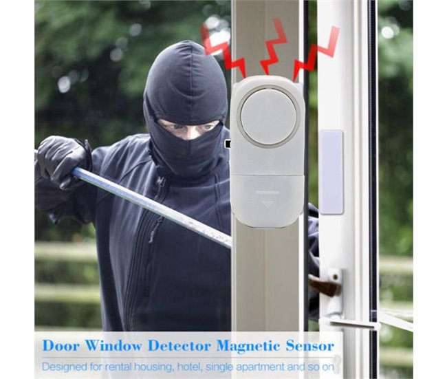 Alarma de intrusión inalámbrica para puertas/ventanas Blanco