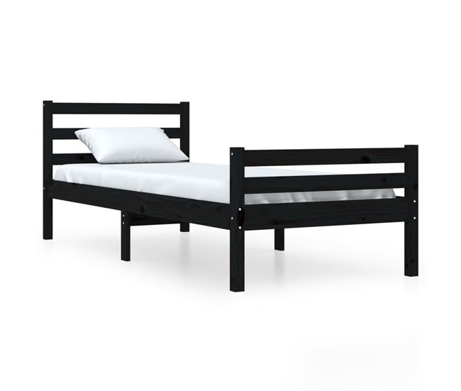 Estructura de cama individual con cajones blanco 90x190 cm