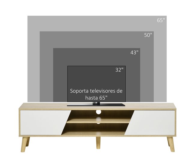 Mueble de TV HOMCOM 839-660V00AK 150 Madera