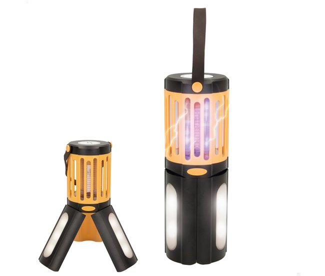 Lámpara antimosquitos LED 2 en 1 portátil Aktive Negro