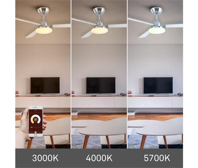 Ventilador Calima LED LED 14.4;NAW 3000K Cromo