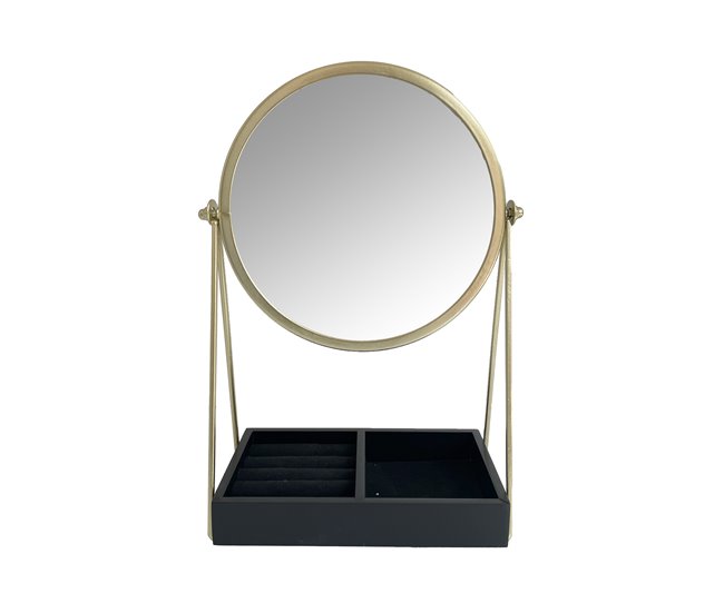 Espejo de mesa con joyero DANA marca ECOANYA Dorado