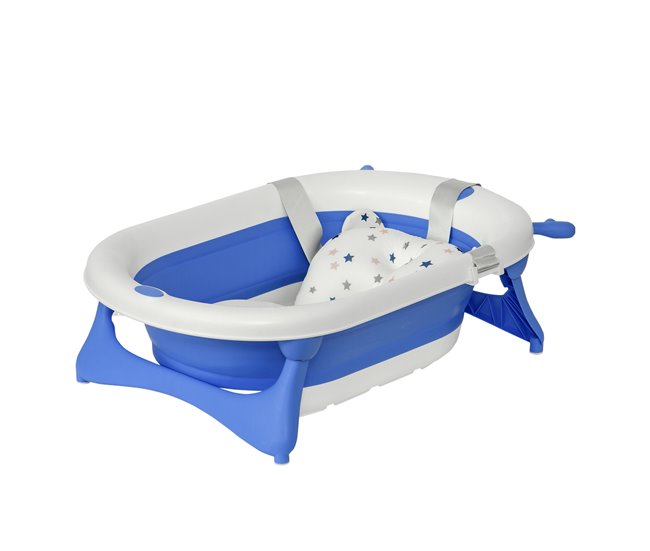 Bañera para Bebé Plegable HOMCOM 400-014BU Azul