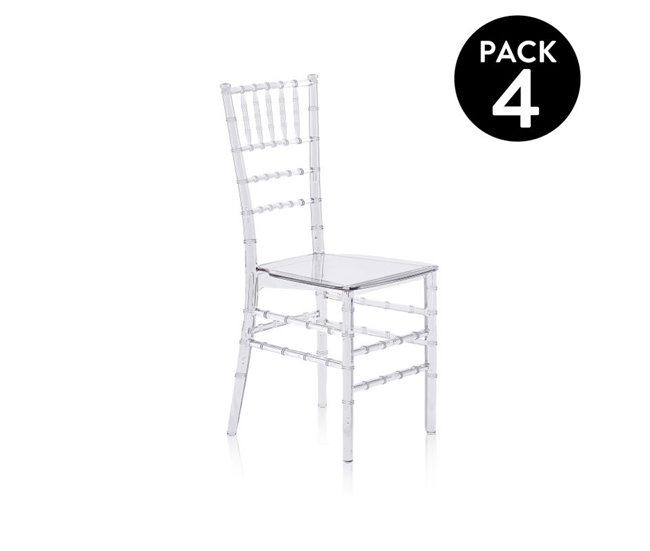 Pack 4 sillas de comedor Tyra Blanco