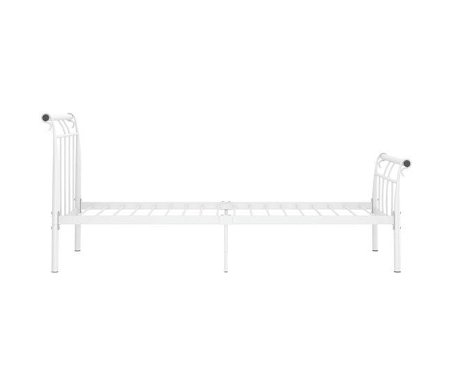 Estructura de cama de metal 100x200 Blanco