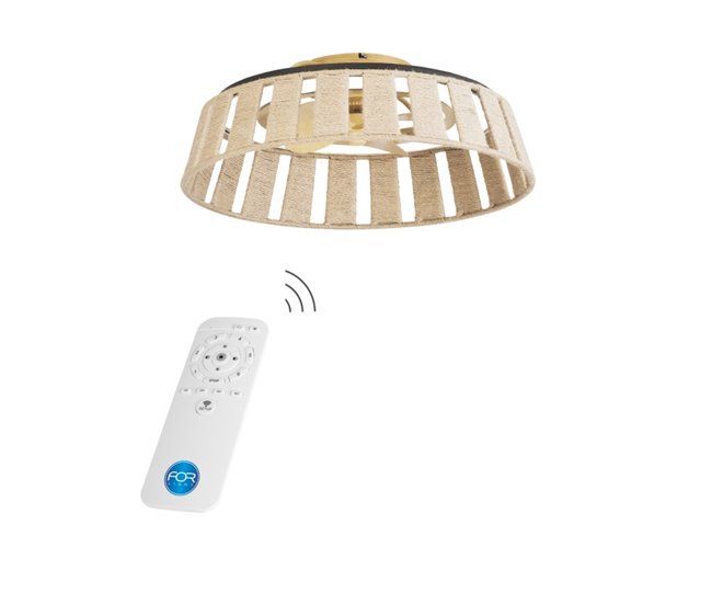 Forlight Mim - Ventilador de Techo con Lámpara LED sin Aspas Madera