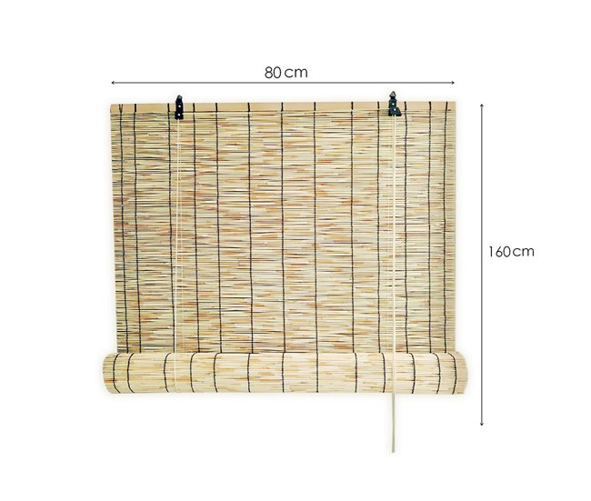 Acomoda Textil – Estor Enrollable de Bambú para Puertas y Ventanas 