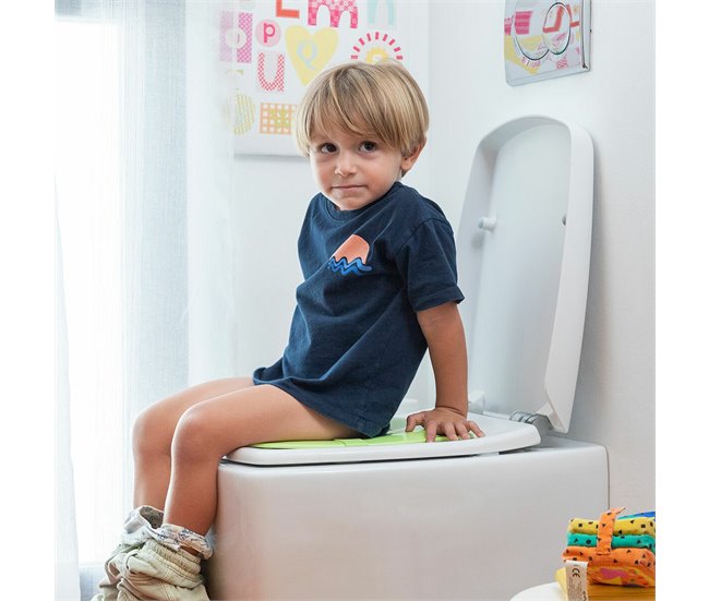 Reductor de WC Plegable para Niños Verde