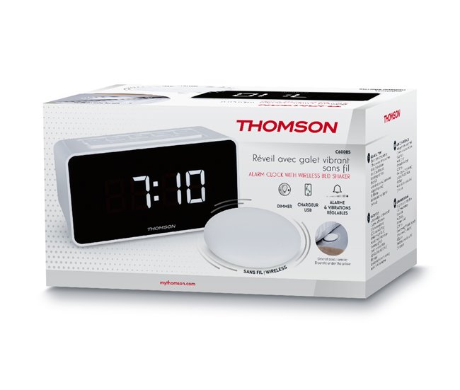 Reloj Despertador C600BS THOMSON Blanco/ Negro