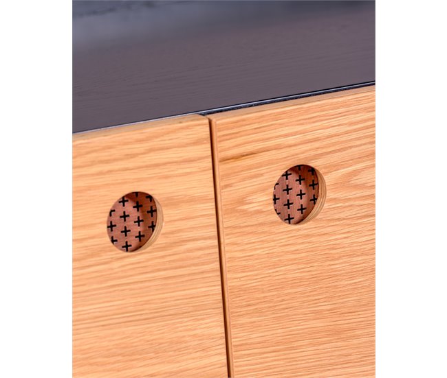 Armario consola en madera maciza - Madison 99 Roble