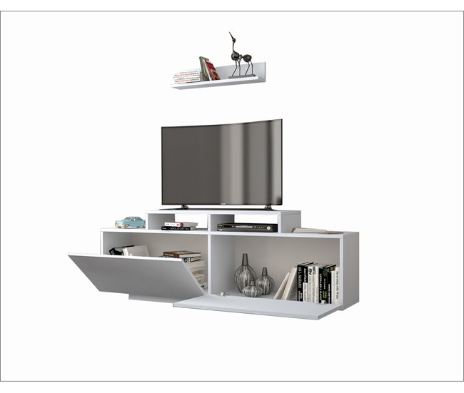 Mueble TV  ALBI color blanco de 140 cm Blanco