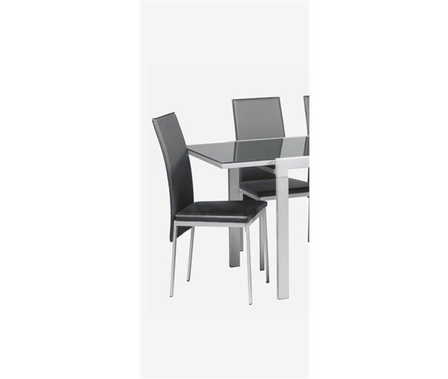 Conjunto mesa extensible y 4 sillas ASSYA Negro