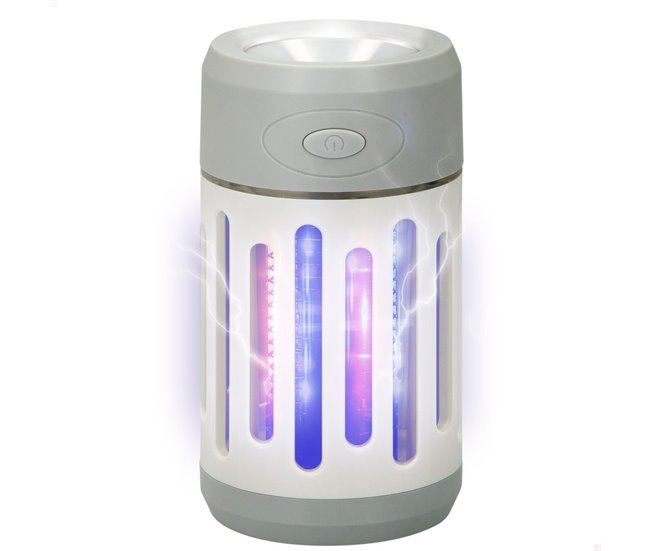 Lámpara mata mosquitos UV con linterna LED Aktive Beige