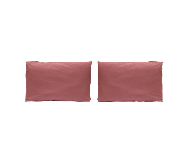2 Fundas de almohada 100% algodón PURE 50x75 cm Gris - Conforama