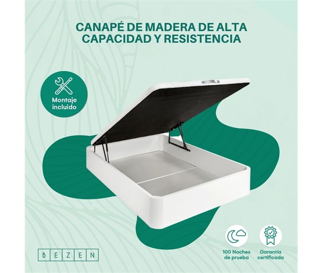 Canapé Madera Alta Resistencia Bezen 90x190 Blanco
