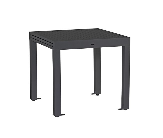 Mesa de jardín extensible de aluminio Lipari Negro