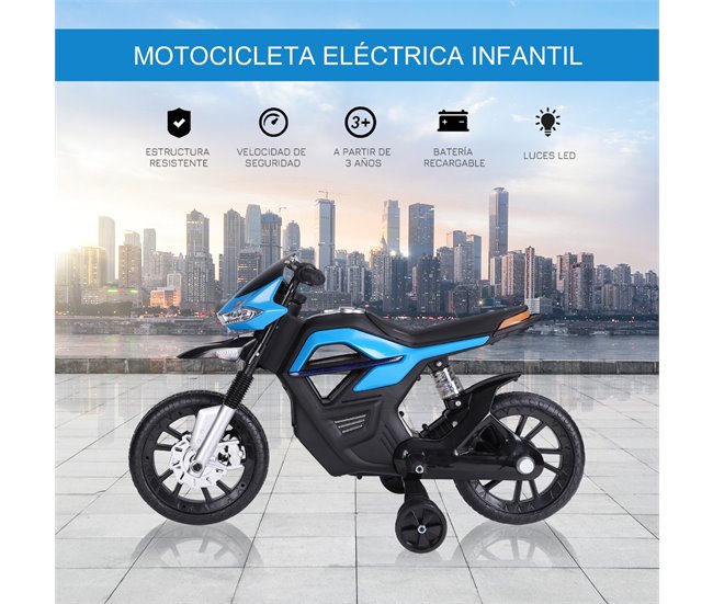 Moto Eléctrica Infantil HOMCOM 370-068RD Azul